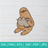 Sloth Hugging Cat SVG - Cats Svg - Sloth Svg - Sloth Hug Svg - Newmody