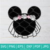 Minnie Bride Roses SVG - Minnie Mouse SVG - Disney Wedding SVG - Newmody