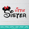 Little Sister SVG - Minnie Mouse SVG - Newmody