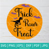 Trick Rawr Treat  SVG -  Dinosaur  Svg- Funny Halloween SVG - Rex with Pumpkin SVG - Halloween Quote SVG - Newmody