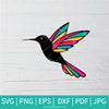 Hummingbird SVG - hummingbird and flowers SVG - colorful bird SVG - bird  SVG - Newmody