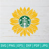 Sunflower Strabucks SVG - Flower Monogram SVG - Frame SVG - Newmody