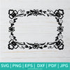 Picture Flower Frame  SVG -Ornament Border SVG- Vector Photo Frame SVG - Newmody