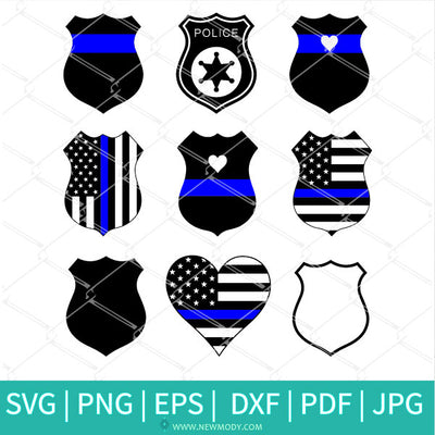 Police Badge SVG Bundle - Police Badge Clipart Bundle - Newmody