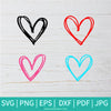 Hand Drawn Heart Bundle SVG -  Valentine's Day  SVG - Valentines Hearts SVG - Love SVG - Newmody