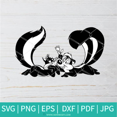 Pepe Le pew  Bundle SVG -  Looney Tunes  SVG - Pepé Le Pew Hearts SVG - Love SVG - Newmody