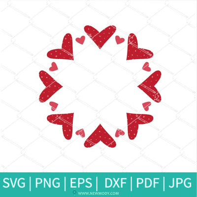 Valentine Monogram Bundle SVG - Heart Monogram SVG -  Valentine's Day  SVG - Valentines Hearts SVG - Newmody