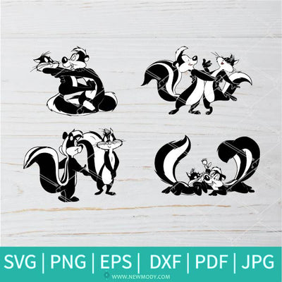 Pepe Le pew  Bundle SVG -  Looney Tunes  SVG - Pepé Le Pew Hearts SVG - Love SVG - Newmody