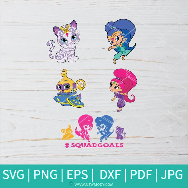 Shimmer Bundle SVG - Shimmer Characters svg- Leah Svg - Zac  SVG - TV Kids SVG - Serie SVG - Shine Svg - Newmody