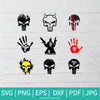 Punisher Bundle SVG -  Skull SVG - Skull Clipart - Skull Cut Files - Newmody