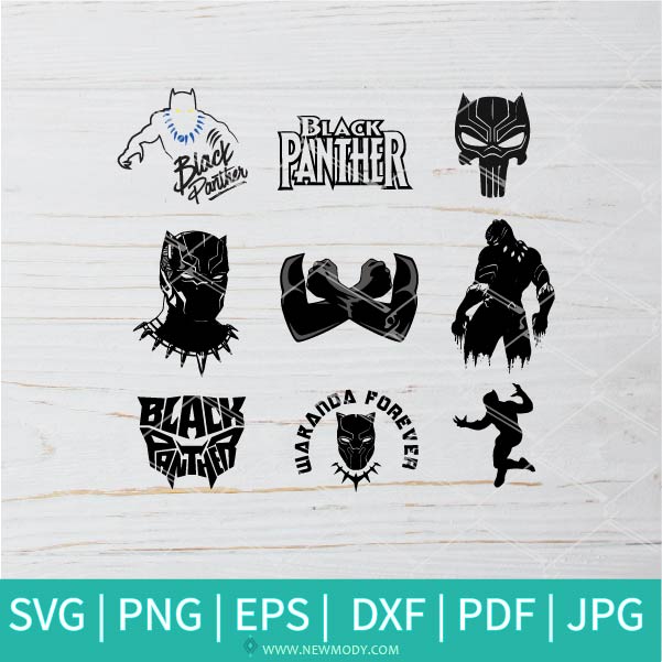 Black Panther Bundle SVG - Wakanda SVG - Superhero SVG - Marvel Black Panther SVG - Newmody