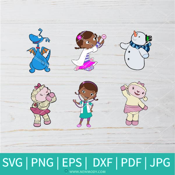 Doc McStuffins Bundle SVG - Doc McStuffins Characters svg- Lambie  Svg - Stuffy SVG - TV Kids SVG - Newmody
