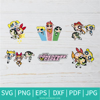 Powerpuff girls  Bundle SVG -  Powerpuff girls SVG - Girls  SVG -  PowerPuff characters SVG - Newmody