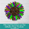 Glitter Halloween Sunflower PNG Sublimation Designs Bundle -Leopard Sunflower Clipart - Newmody
