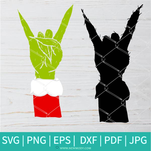 Peace Sign Grinch Hand SVG, PNG Clipart for Sublimation - ASL SIGN Green Christmas hand SVG and PNG