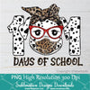 101 Days of School PNG Sublimation Design - Dalmatian Dog with Leopard bandana and face mask PNG - Newmody