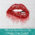 Heart Glitter Dripping red Lips PNG Sublimation Design | Sexy Valentine lips Clipart