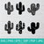 Cactus SVG Bundle - Cactus Outline SVG - Cactus Silhouette Clipart PNG