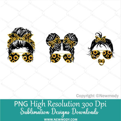 Sunflower Mom Life Kid Life Baby Life PNG Bundle Sublimation Downloads | Sunflower Matching Family life | Sunflower Mommy and Me - Newmody