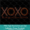 XOXO The Original Love Letters PNG Sublimation Design | Crown of Thorns and Old Rusty Nails PNG - Newmody