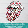 Heart Leopard Tongue PNG Sublimation | Valentine Tongue PNG - Newmody
