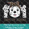 101 Days of School PNG Sublimation Design - Dalmatian Dog with Leopard bandana PNG - Newmody