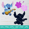 Stitch With Guitar Starbucks Cup SVG - Hibiscus Flower SVG - Newmody