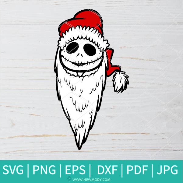 Nightmare Before Christmas Santa Jack Skellington Svg - Scary Santa Svg