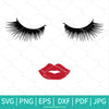 Eyelashes and Lips SVG - Eyelashes and Lips SVG Clipart - Newmody