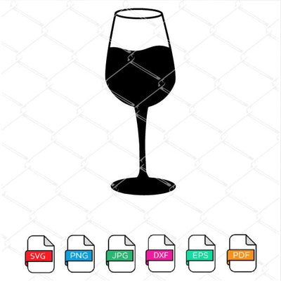 Wine Glass Svg Bundle - Champagne Glass SVG Newmody