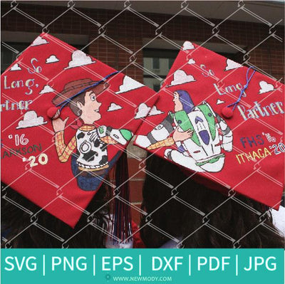 Woody And Buzz SVG - Toy Story Graduation Cap Design Newmody