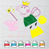 Yellow Peppa Pig SVG - Peppa Pig with wand SVG Newmody
