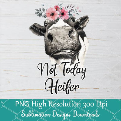 Not Today Heifer PNG sublimation downloads - Cow PNG Sublimation Designs - Newmody
