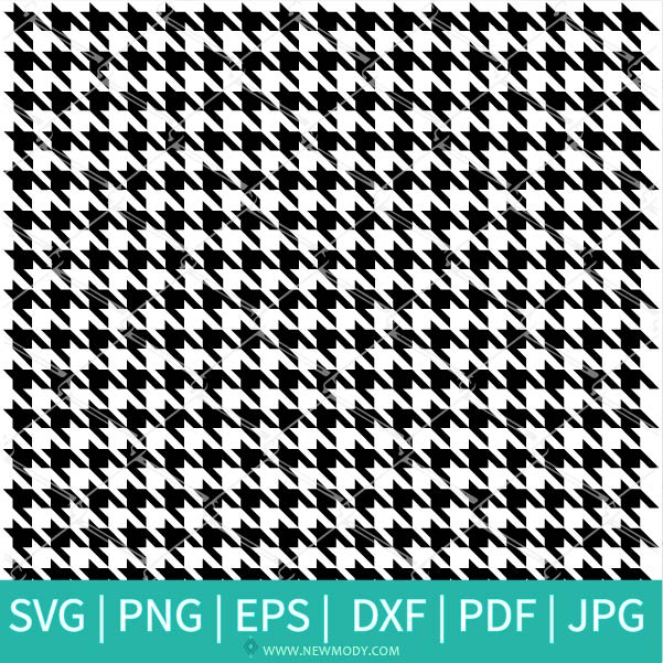 Houndstooth Seamless Pattern Svg - Houndstooth Digital paper