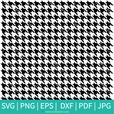 Houndstooth Seamless Pattern Svg - Houndstooth Digital paper - Newmody