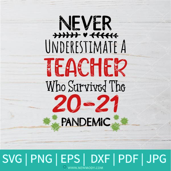 Never Underestimate A teacher Who Survived 20-21 Pandemic SVG - Teacher 2021 SVG - Newmody