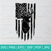 Hunting Distressed USA Flag SVG - Hunting SVG - Deer head SVG - Newmody