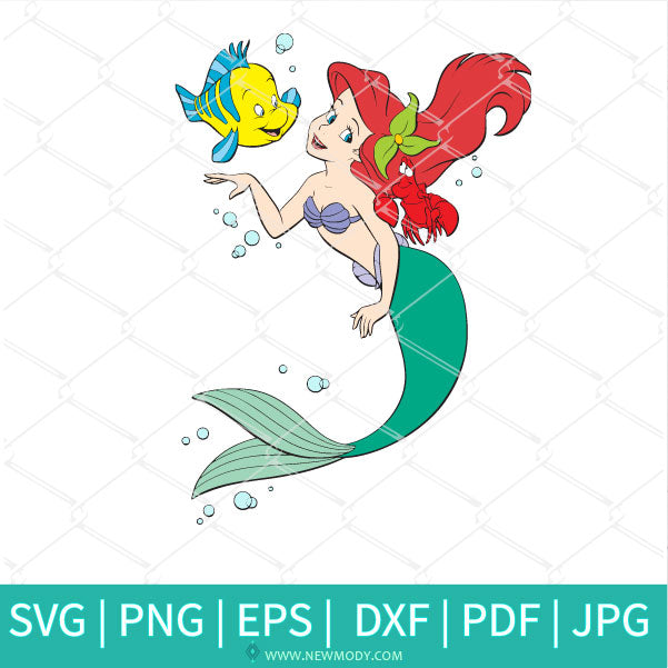 Little Mermaid SVG - Princess Ariel Clipart