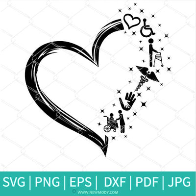 Disability Heart Svg - Disability Support SVG - Helping Hands Svg - Newmody
