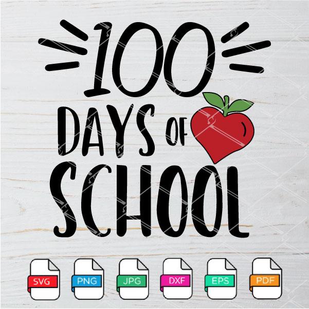 100 Days Of School SVG Newmody
