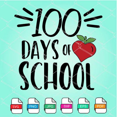 100 Days Of School SVG Newmody