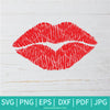 Distressed Lips SVG - Grunge Kiss Svg - Red Lips Clipart - Newmody