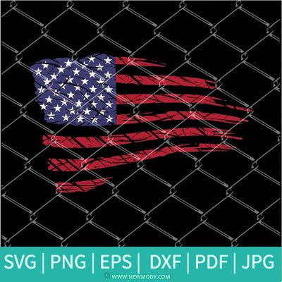 Distressed American Flag SVG - Grunge US Flag Vector - USA Flag PNG - Newmody