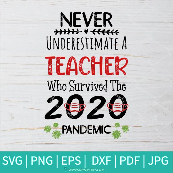 Never Underestimate A teacher Who Survived 2020 Coronavirus Pandemic SVG