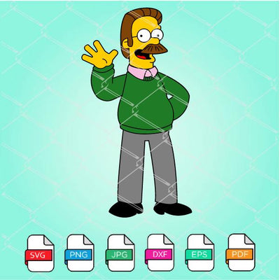 Ned Flanders SVG -The Simpsons SVG- Simpsons SVG Newmody