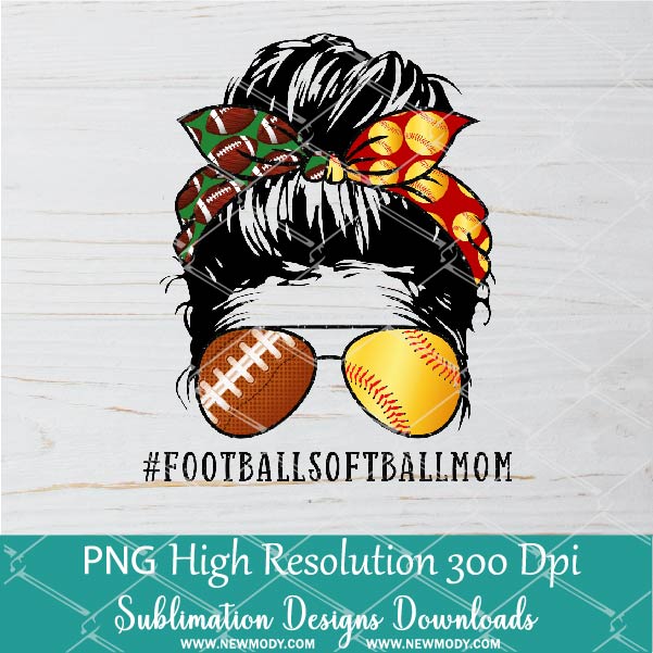 Football Softball Mom PNG sublimation downloads - Football Mom Life PNG - Newmody