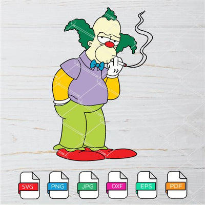 Krusty The Clown SVG -The Simpsons SVG Newmody