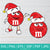 Red m and m Character Svg - Merry Christmas m&ms - Christmas Red m and m Face Svg