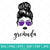 Grenuda Svg - Messy Bun SVG - Girl with Bun and Sunglasses Svg