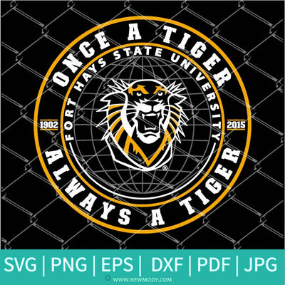 Once A Tiger Always A Tiger Svg -  FHSU Logo Layered SVG - Newmody